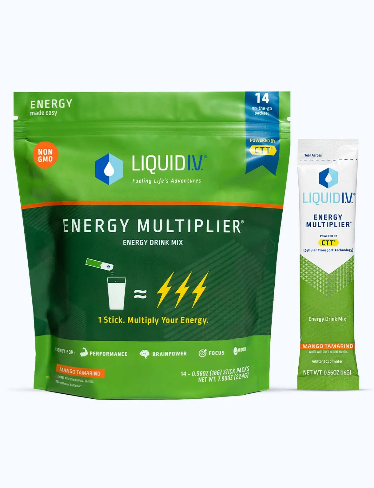 Liquid I.V. Hydration + Energy Multiplier - Mango Tamarind - Hydration Powder Liquid I.V. Au supplements