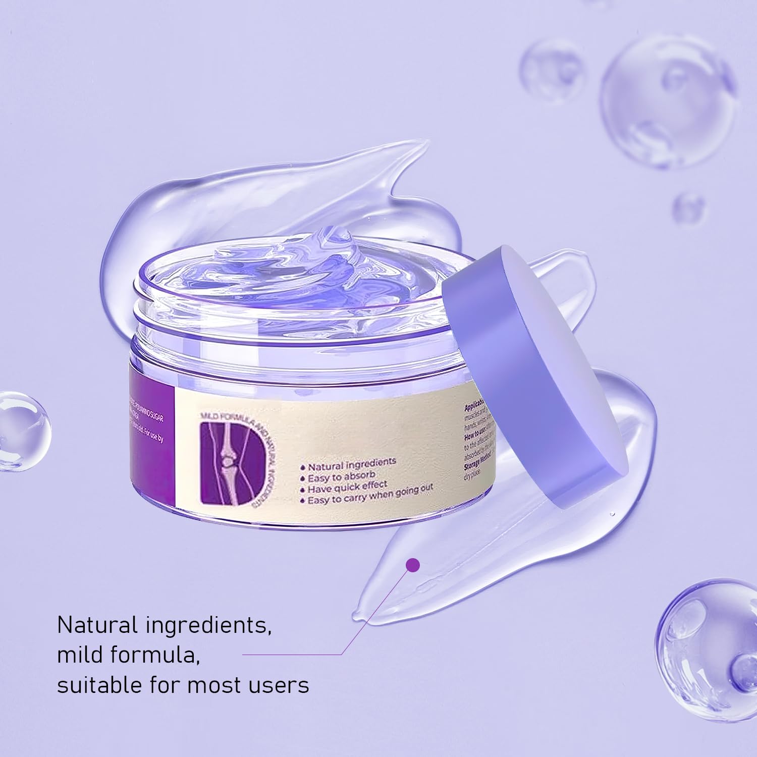 Soothing Relief Massage Gel, Joint Gel Purple Gel Cooling Activities Throughout The Body, Soothing Knees, Lumbar, Neck, Back, Shoulders, Hands, and Feet iaredon Au supplements