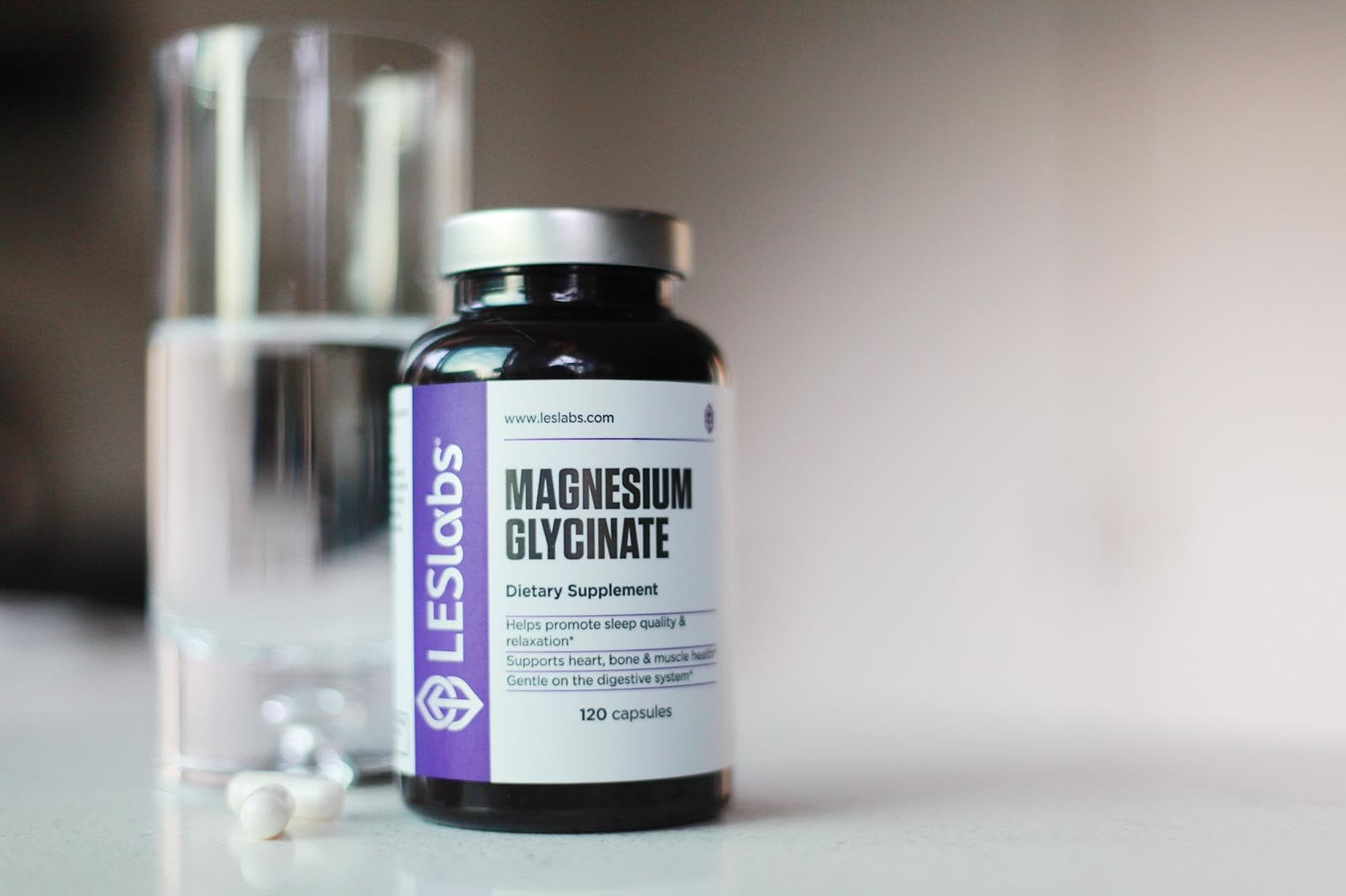 LES Labs Magnesium Glycinate – Supports Restful Sleep, Heart Health, Stress Relief, Metabolism, Nerve & Muscle Function, Gentle on The Digestive System – Non-GMO Supplement – 120 Capsules LES Labs Au supplements