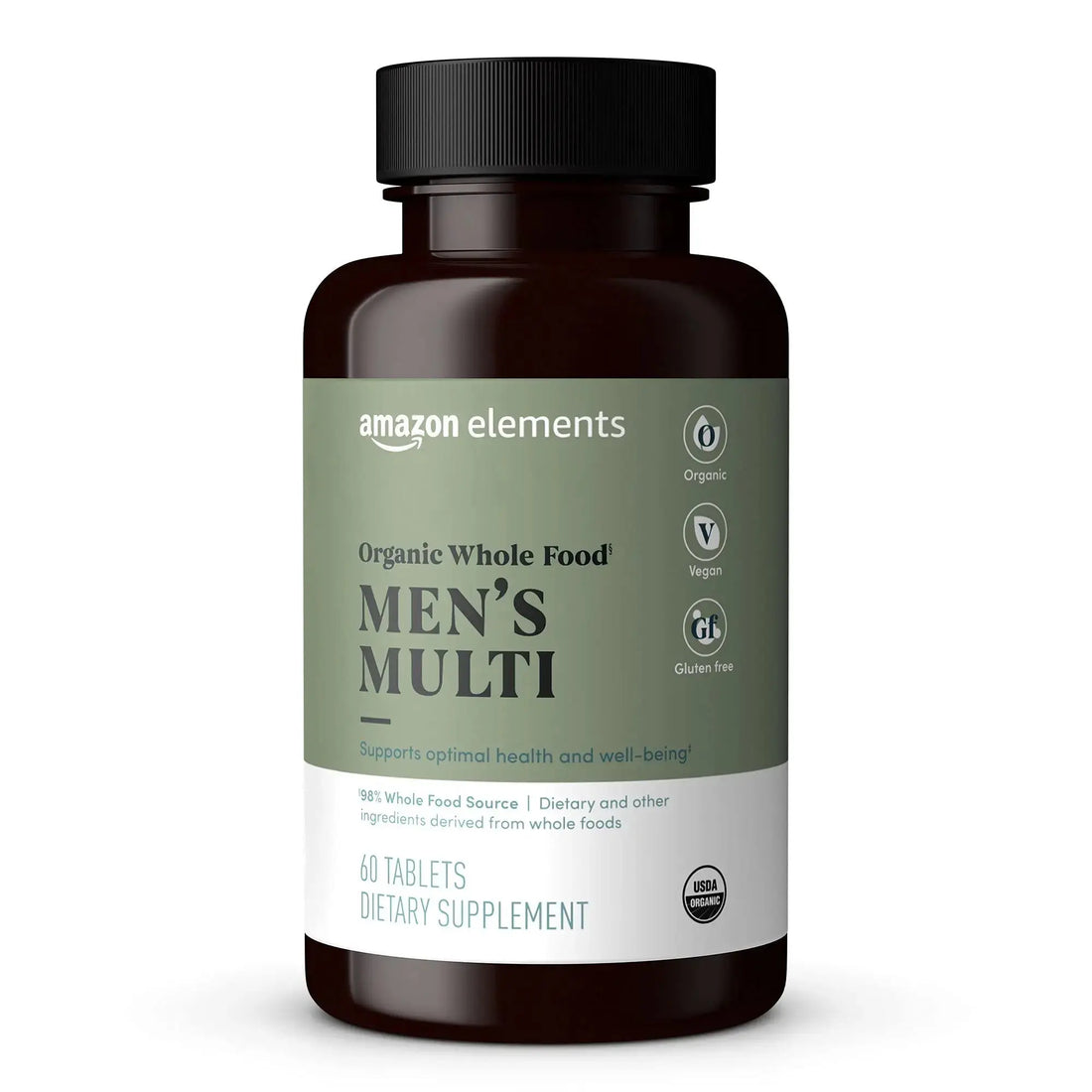 Amazon Elements Organic Whole Food Men's Multi, 60 tablets Amazon Elements Au supplements