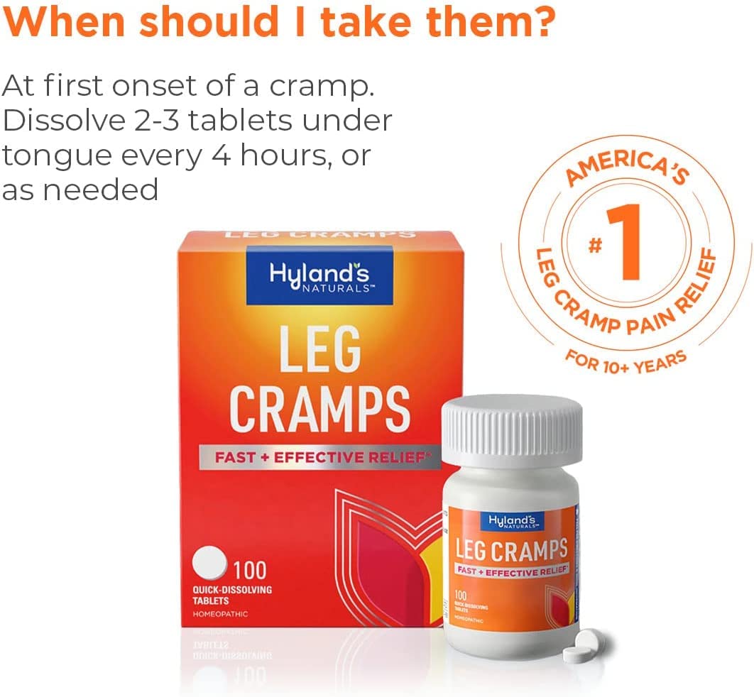 Bundle of Hyland's Leg Cramps Ointment, Arnica Pain Relief Gel, Natural Relief of Calf, Leg and Foot Cramp, 2.5 oz and Leg Cramp Tablets, 100 Count Hyland's Au supplements