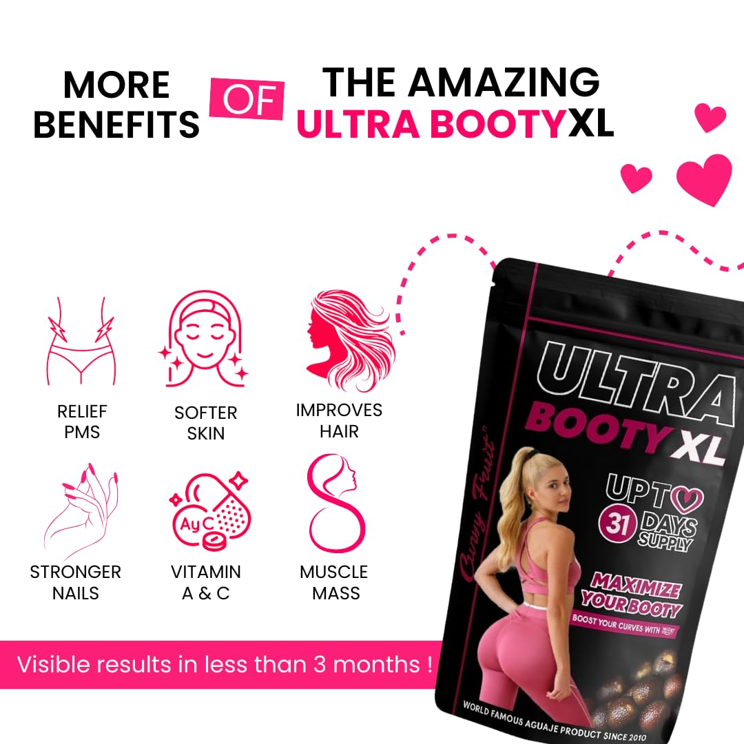Curvy Fruit Maximum Booty Growth – Ultra Booty Powder with Aguaje + Black Maca – Glute Volume Supplement for Women Curvy Fruit Au supplements