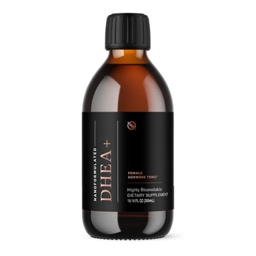 Quicksilver Scientific Nanoformulated Liquid DHEA+ Female Tonic - Micronized DHEA, Pregnenolone, DIM, Chrysin + Herbal Extracts for Woman - Menopause + Perimenopause Support (10.14oz / 300ml) Quicksilver Scientific Au supplements