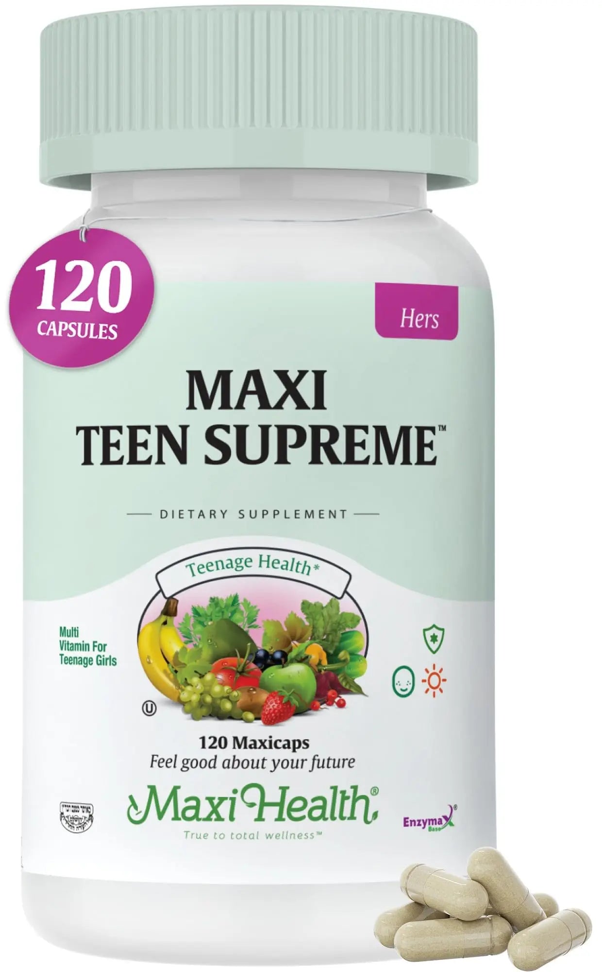 Teen Vitamins for Girls 12-17 - Teen Multivitamin D3, Iron, Calcium, Biotin, Zinc, Digestive Enzymes – Teenager Girl Multi Vitamins Maxi Health Au supplements