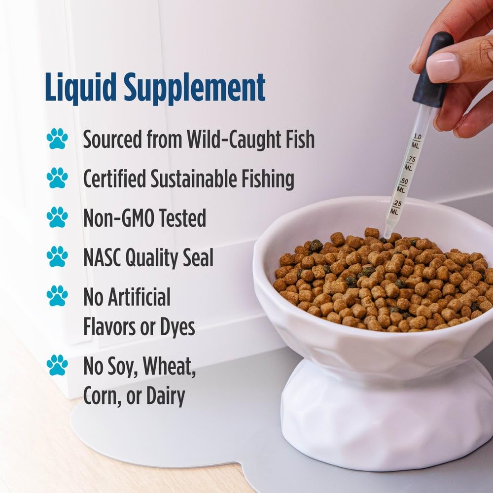 Nordic Naturals Omega-3 Cat, Unflavored - 2 oz - 304 mg Omega-3 Per One mL - Fish Oil for Cats with EPA & DHA - Promotes Heart, Skin, Coat, & Immune Health - Non-GMO Nordic Naturals Au supplements
