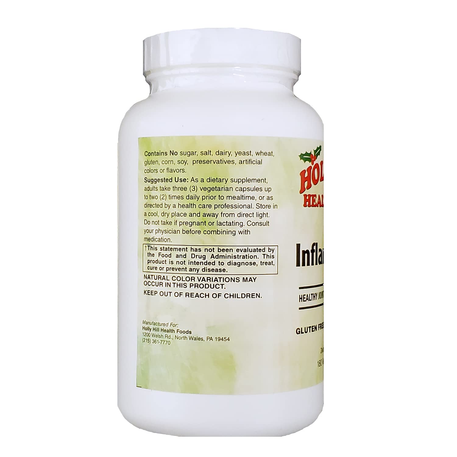 Holly Hill Health Foods, Inflammove (Healthy Joint & Mobility Support*), 180 Vegan Capsules Holly Hill Health Foods Au supplements