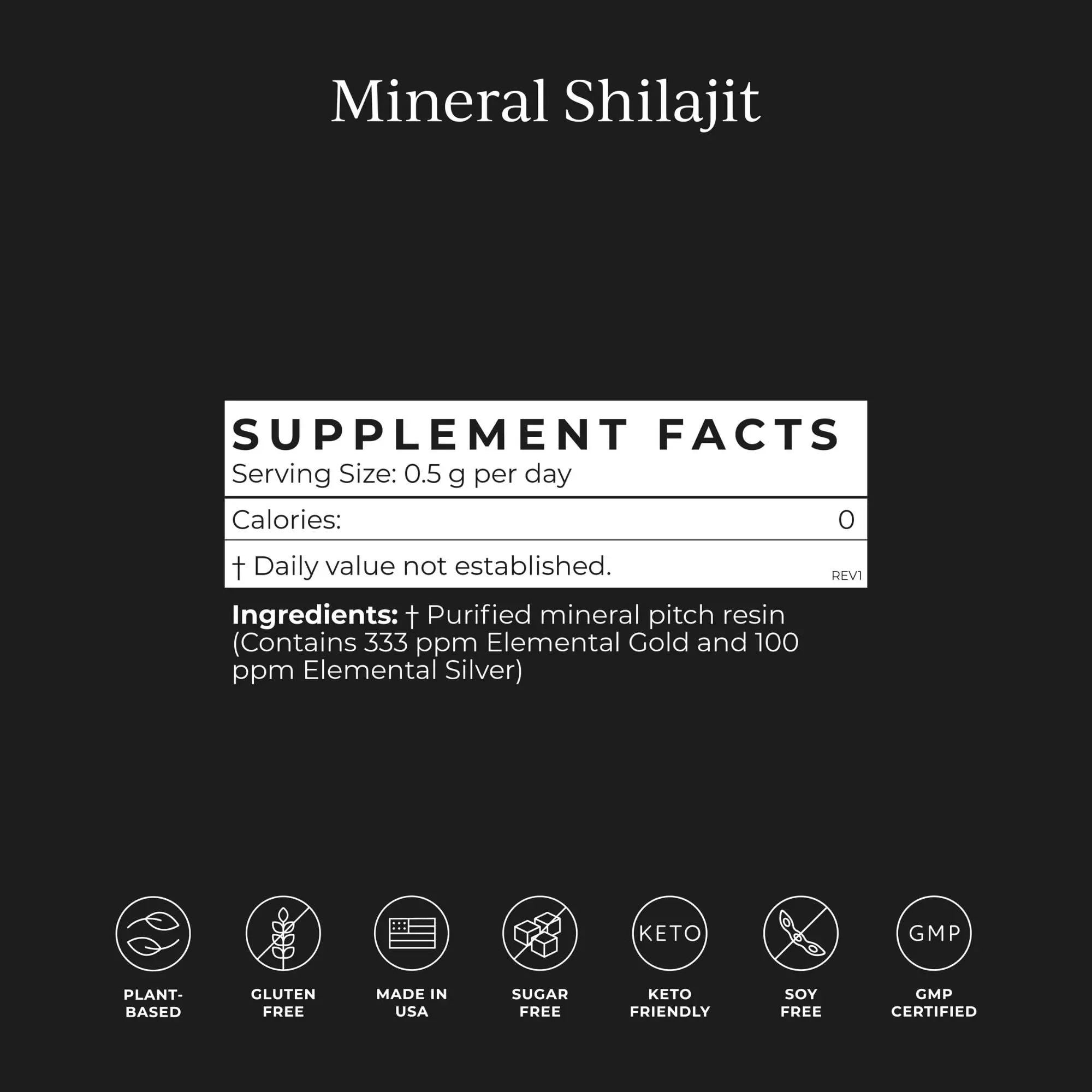 CYMBIOTIKA Pure Himalayan Shilajit Resin 500mg - 84+ Trace Minerals, High Potency with Elemental Gold & Fulvic Acid - for Energy, Focus, Immune & Digestive Support - Authentic Shilajit Resin CYMBIOTIKA Au supplements