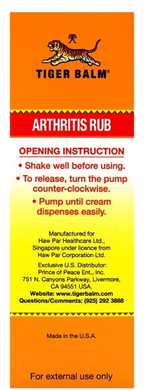 Tiger Balm Balm Arthritis Rub Tiger Balm Au supplements