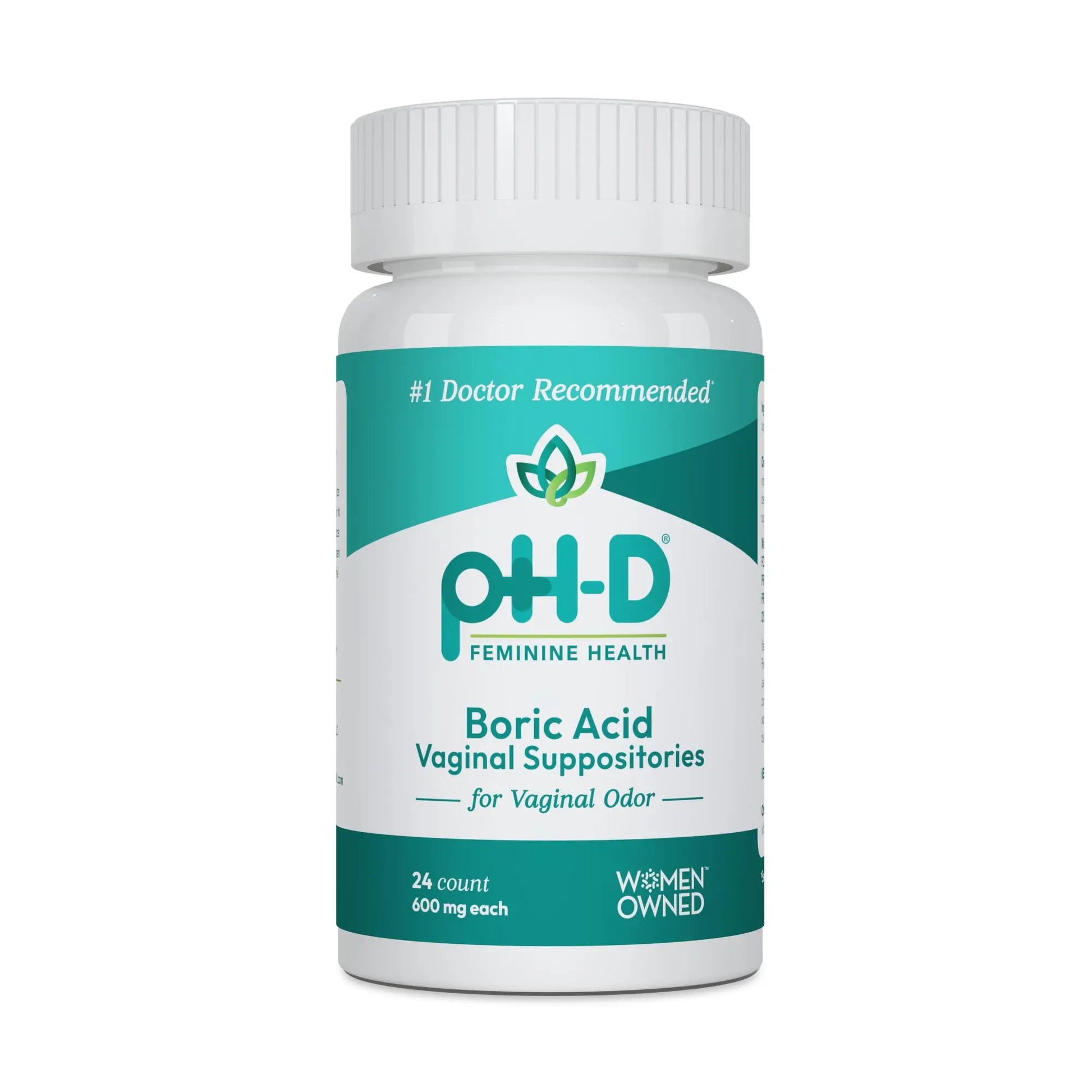 pH-D Feminine Health - 600 mg Boric Acid Suppositories - Woman Owned - for Vaginal Odor Use - 24 Count pH-D Feminine Health Support Au supplements
