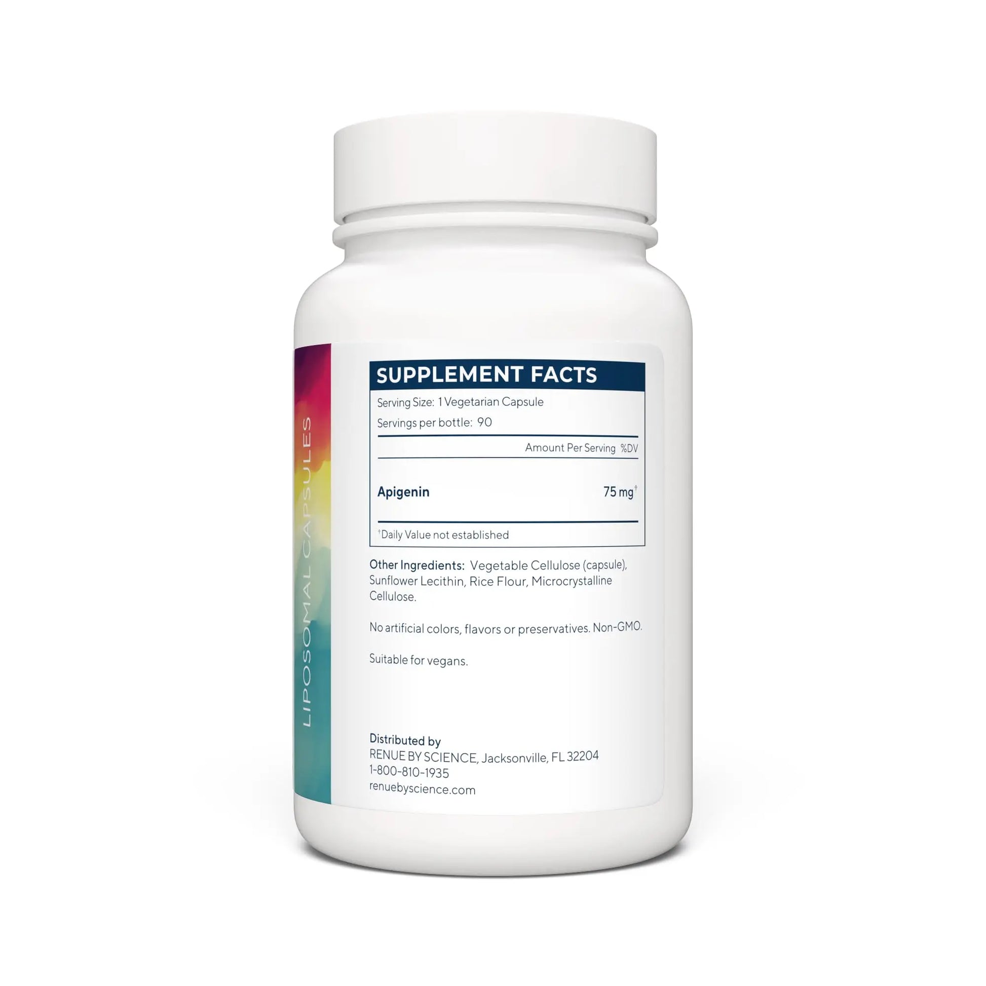 Renue By Science Apigenin | High Strength Liposomal Apigenin Supplement | 90 Apagenine Capsules - 75mg Apigenin per Serving | Non-GMO & Allergen Free | Made in The USA Third-Party Tested Renue By Science Au supplements