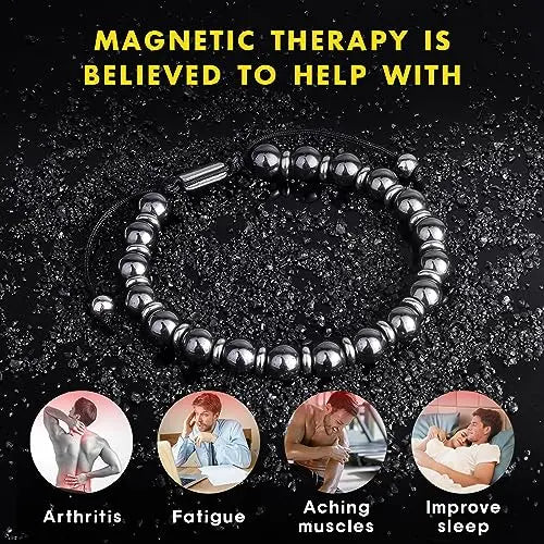 CARITATE Magnetic Hematite Bracelet for Women and Men, Healing Energy Beaded Bracelet CARITATE Au supplements