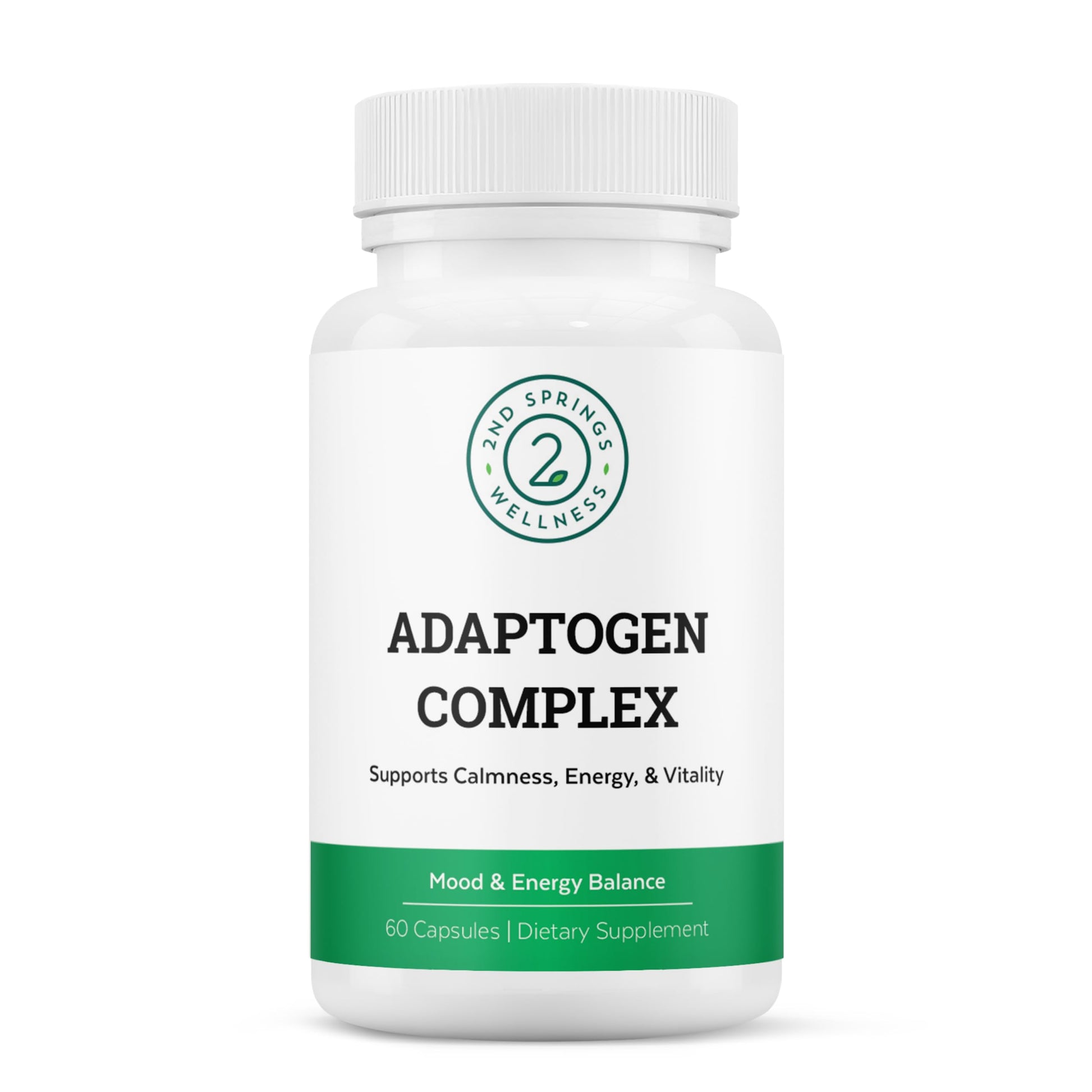 2nd Springs Adaptogen Complex Calmness, Energy and Vitality Booster - Ashwagandha, Schisandra, Astragalus, Ginseng, Rhodiola, and More - Adrenal Support Supplements - 60 Ct 2nd Springs Au supplements