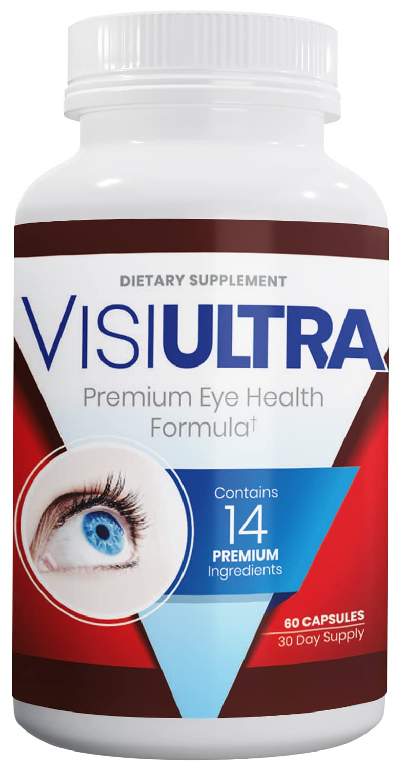 VisiUltra Eye Health Supplement – 14 Essential nutrients for Clear Vision, Blue Light Protection, and Long-Term Eye Health. Supports Clarity and Eye Wellness. 60 Capsules. (1 Pack) VisiUltra Au supplements