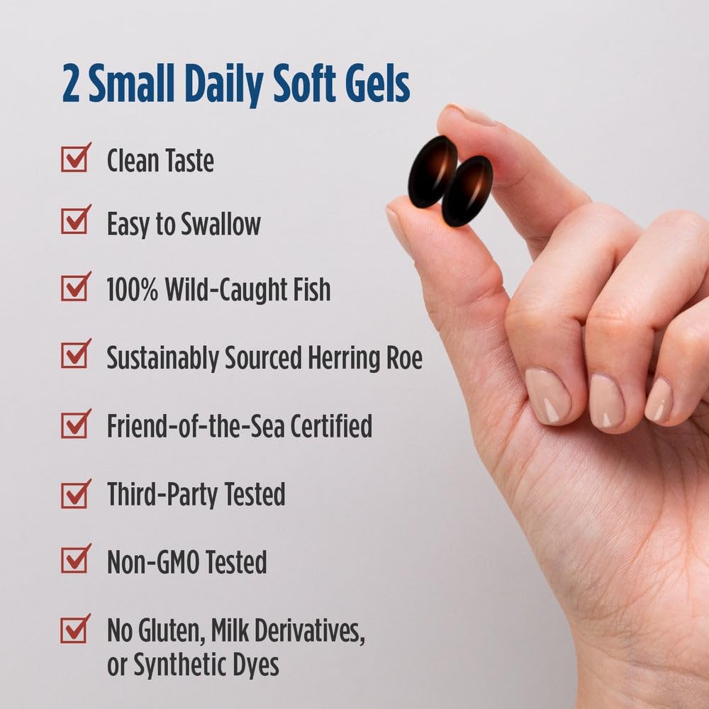 Nordic Naturals Omega-3 Phospholipids, Unflavored - 60 Soft Gels - 500 mg Omega-3 & 350 mg Phospholipids - Heart & Brain Health - Small, Easy-to-Swallow Soft Gels - Non-GMO - 30 Servings Nordic Naturals Au supplements