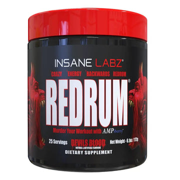 Insane Labz Redrum High Stim Pre Workout NO Booster Powder, Loaded with Beta Alanine Insane Labz Au supplements