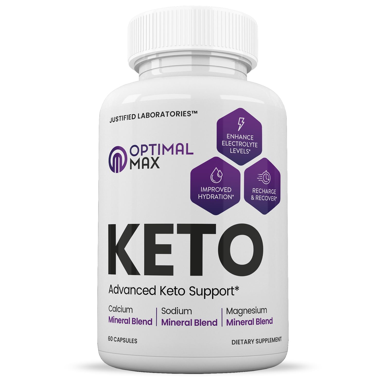 (2 Pack) Optimal Max Keto Pills 1275MG New & Improved Formula Contains Apple Cider Justified Laboratories Au supplements