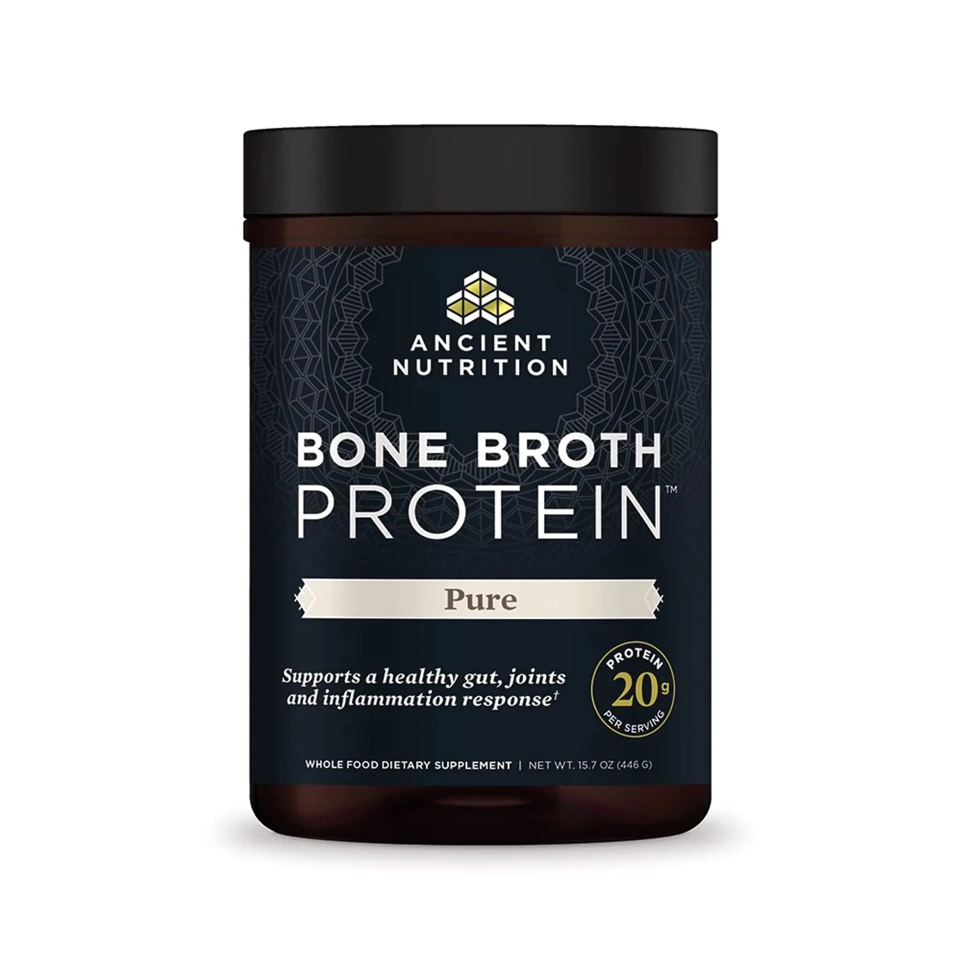Ancient Nutrition Bone Broth Protein Powder, Pure Flavor, 20 Servings Size Ancient Nutrition Au supplements
