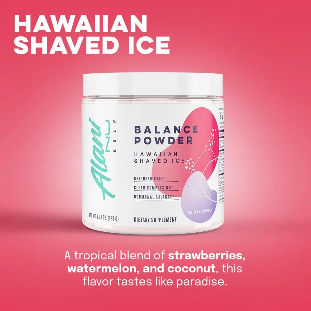 Alani Nu Balance Powder Hawaiian Shaved ICE | Supplement for Women | Hormonal Supp Alani Nu Au supplements