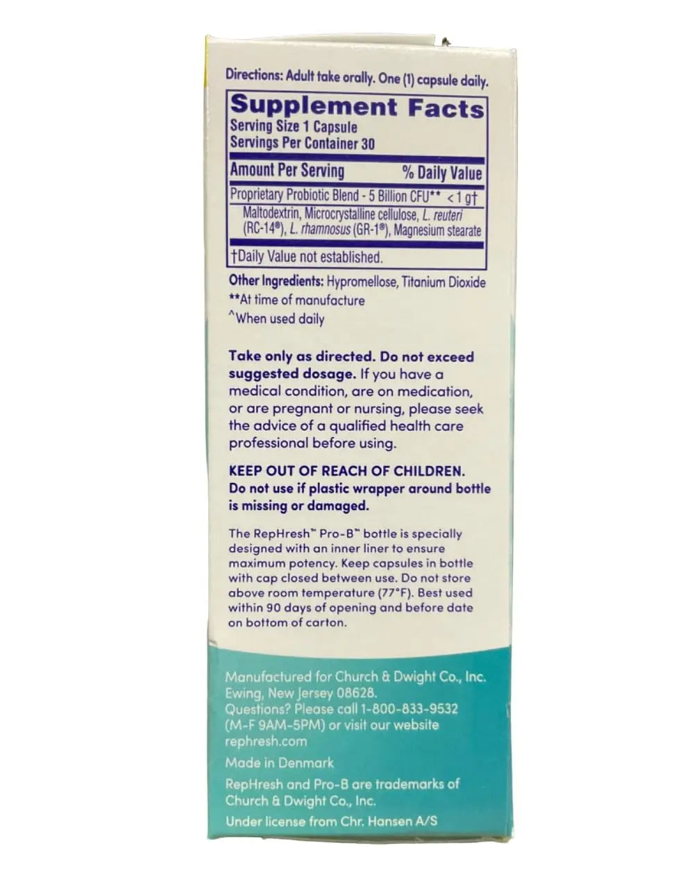 Rephresh Pro-B Probiotic Feminine Supplement Capsules 30 Ea (pack of 2) image may vary Rephresh Au supplements