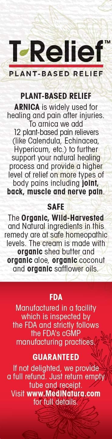 MediNatura T-Relief Extra Strength Discomfort Relief Gel-Extra-Strength Arnica Gel for Fast-Acting Relief-Supports Mobility & Body Aches-Homeopathic & Plant-Based-Paraben-Free-Non-Sticky - 2 oz MediNatura Au supplements