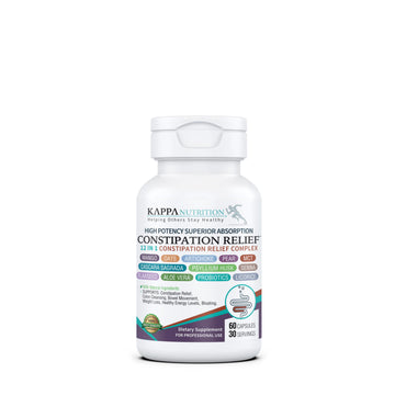 KAPPA NUTRITION Constipation Relief Supplement – Gentle Colon Cleanse for Regularity & Gut Health – Non-Habit Forming Formula with Fiber, Herbs & Probiotics – Non-GMO, 60 Capsules KAPPA NUTRITION Au supplements