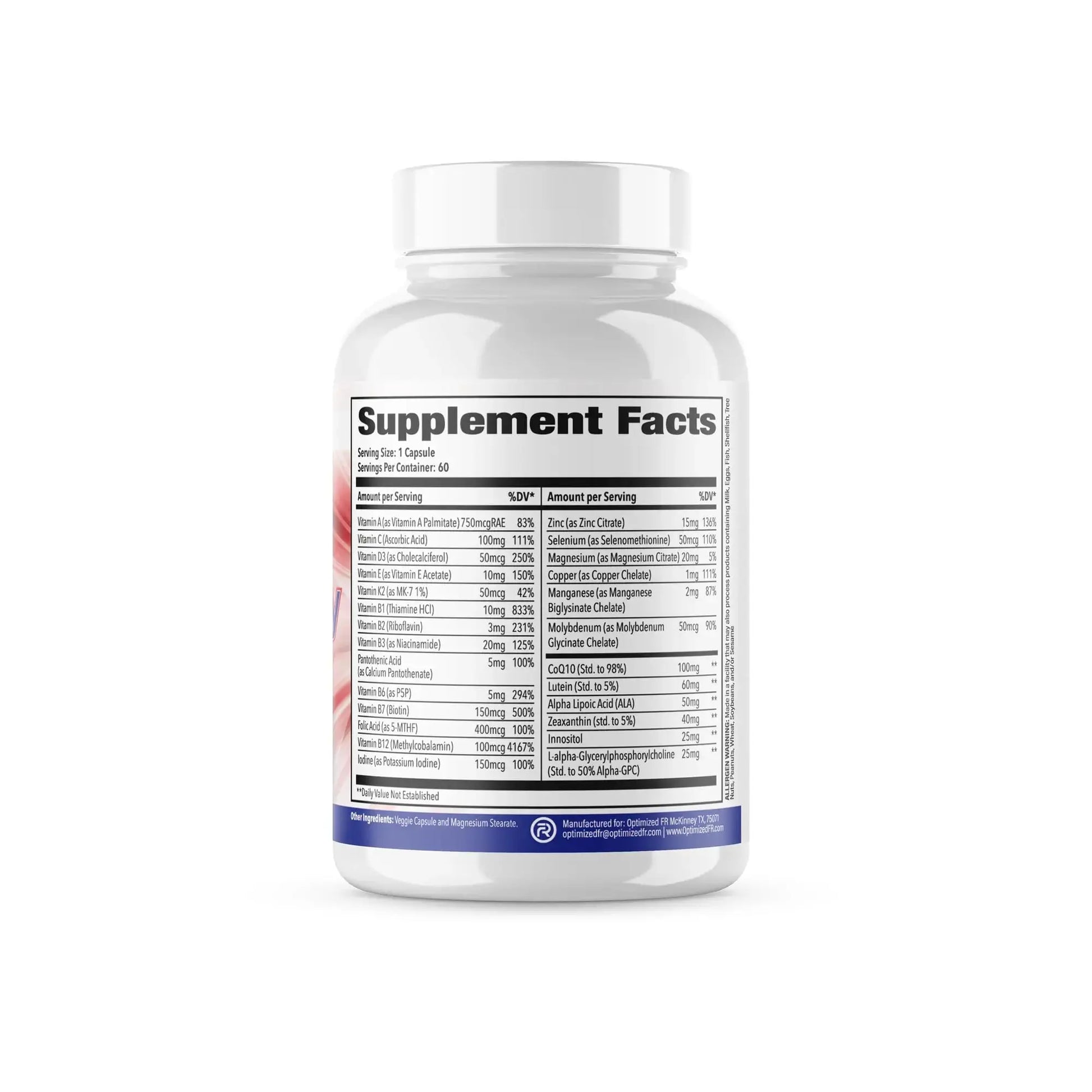 Fit4Duty Multivitamin+ for First Responders, One a Day Multivitamin Plus Other nutrients, 60 Servings, 2 Month Supply Optimized FR Au supplements