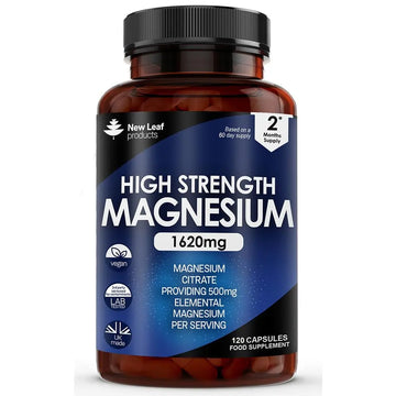 Magnesium Supplements 1620mg - Super Strength - Magnesium Citrate Capsules NEW LEAF PRODUCTS Au supplements
