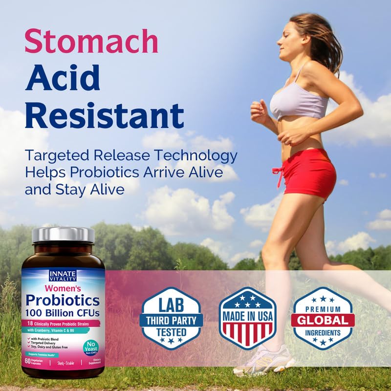 Innate Vitality Women’s Probiotics, 100 Billion CFUs 18 Strains, with Cranberry, Vitamin C Innate Vitality Au supplements