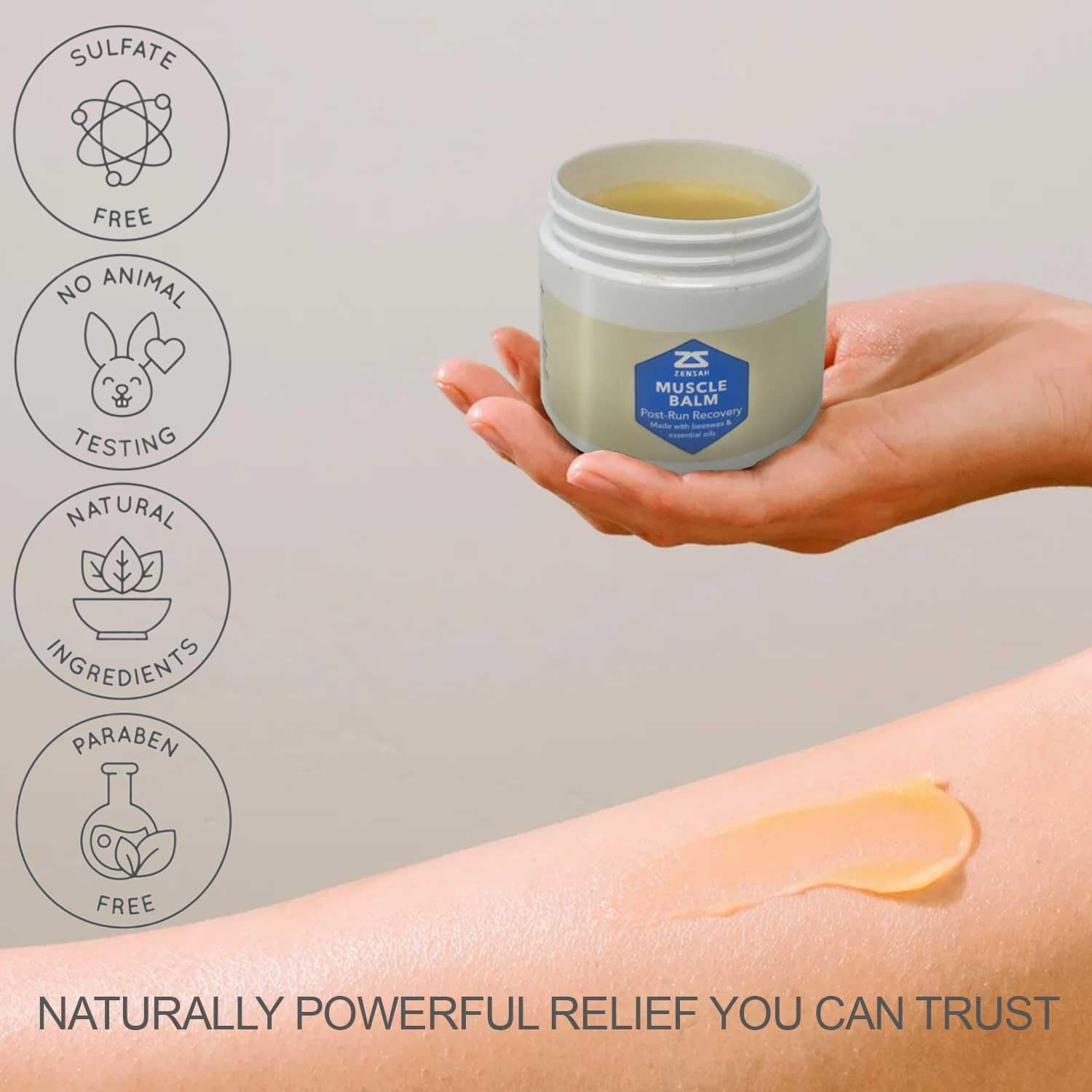 Zensah Recovery Muscle Balm - Relief Cream for Athletes, Rub for Tendonitis, Ankle Sprain, Lower Back, Knee, Shoulder, Neck, Foot, Shin Splints and Cramps Zensah Au supplements
