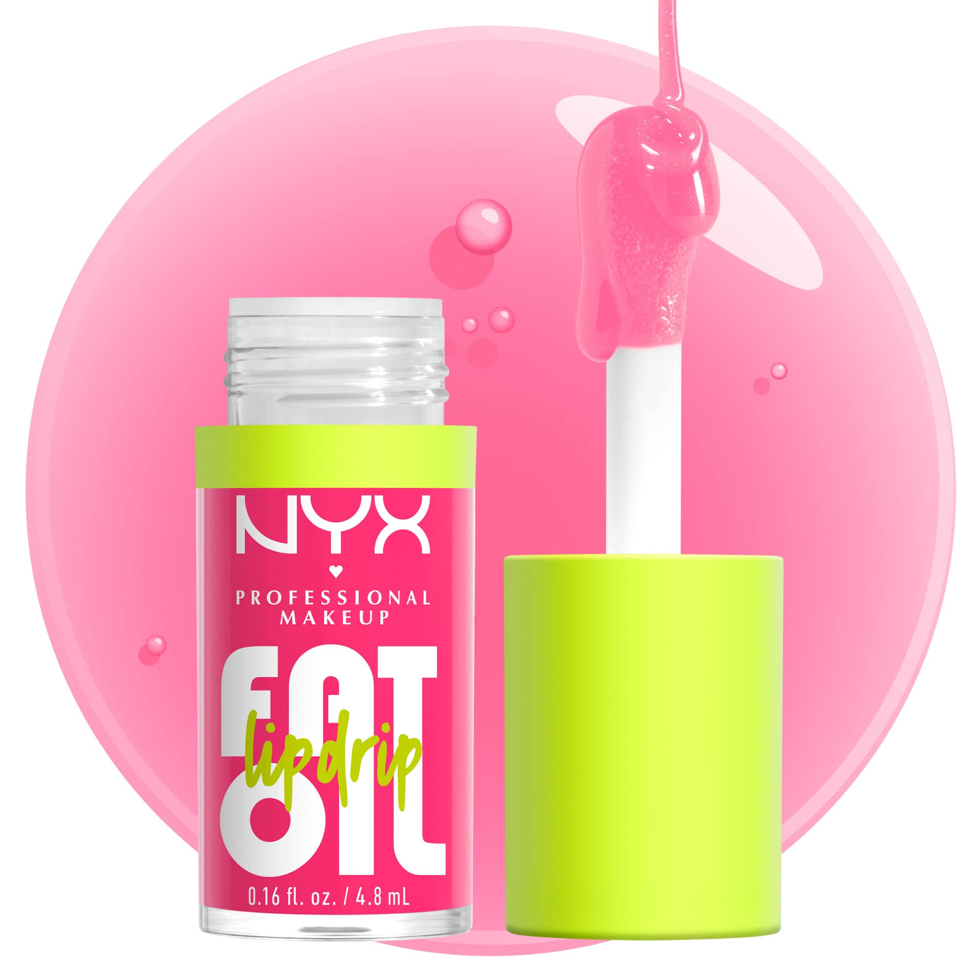 NYX PROFESSIONAL MAKEUP Fat Oil Lip Drip, Moisturizing Lip Oil Gloss, Vegan Tinted Formula, Up to 12 HR Hydration - Missed Call (Sheer Pink) NYX PROFESSIONAL MAKEUP Au supplements