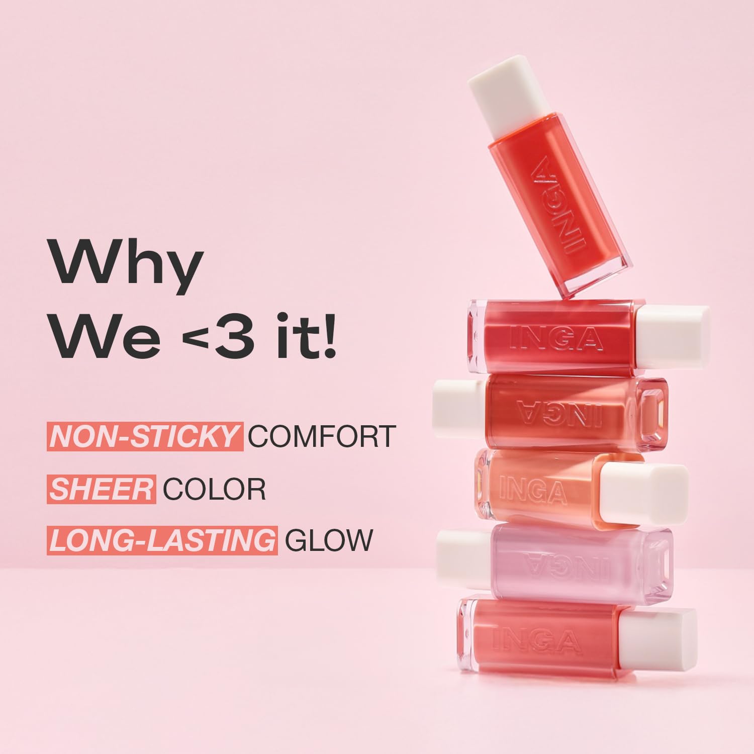 INGA Water Glow Lip Tint | Hydrating, Glossy Korean Lip Tint with Sheer Color & Glass-Like Shine | Long-Lasting, Non-Sticky Korean Lip Stain (RICH SALMON) INGA Au supplements
