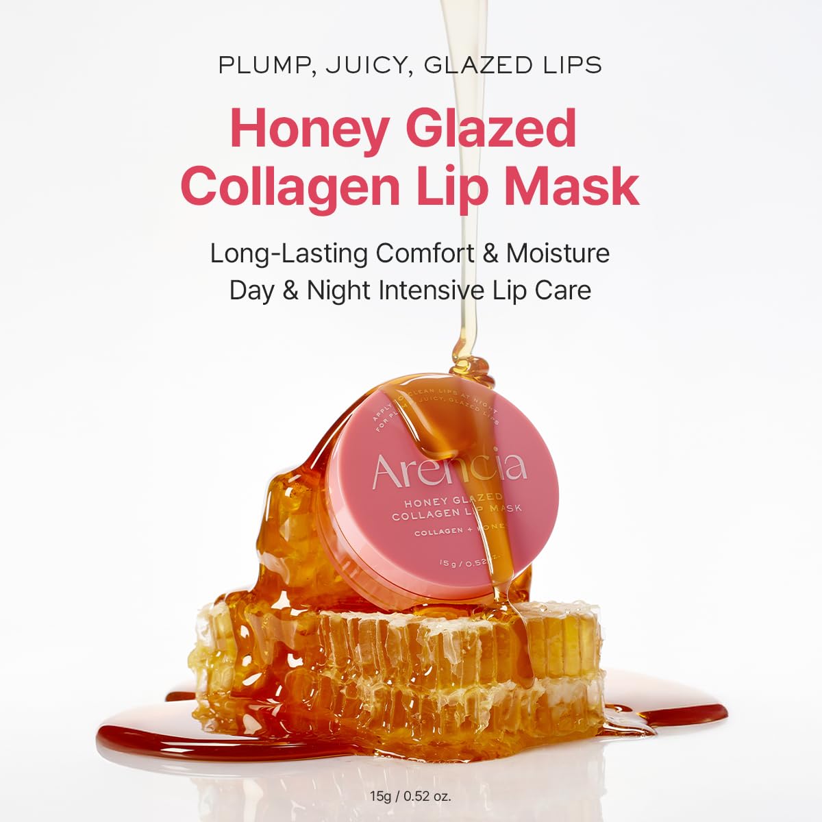 Arencia Honey Glazed Collagen Lip Mask, Overnight Lip Treatment with Collagen and Honey, 0.52 oz ARENCIA Au supplements