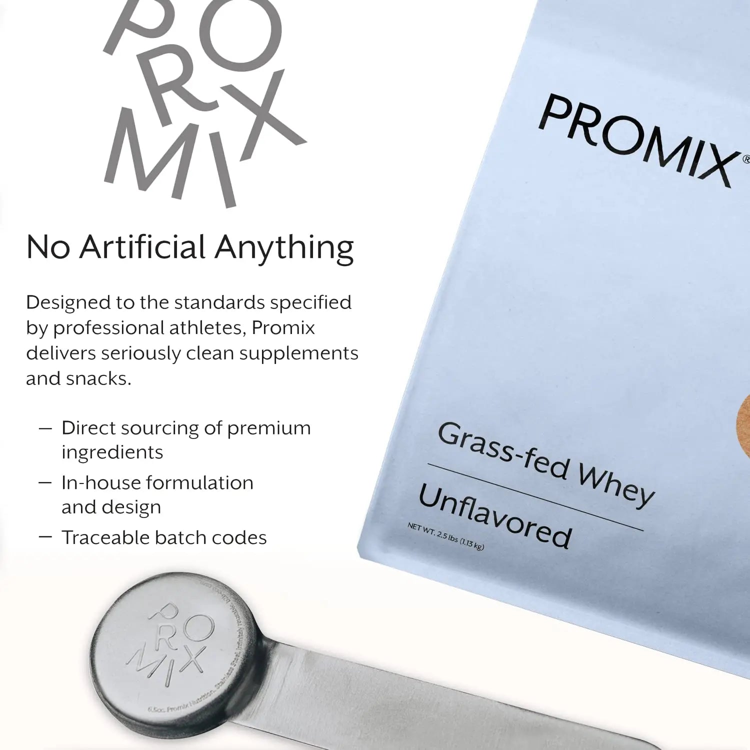 Promix Whey Protein Powder, Unflavored - 2.5lb Bulk - Grass-Fed & 100% All Natural ProMix Nutrition Au supplements