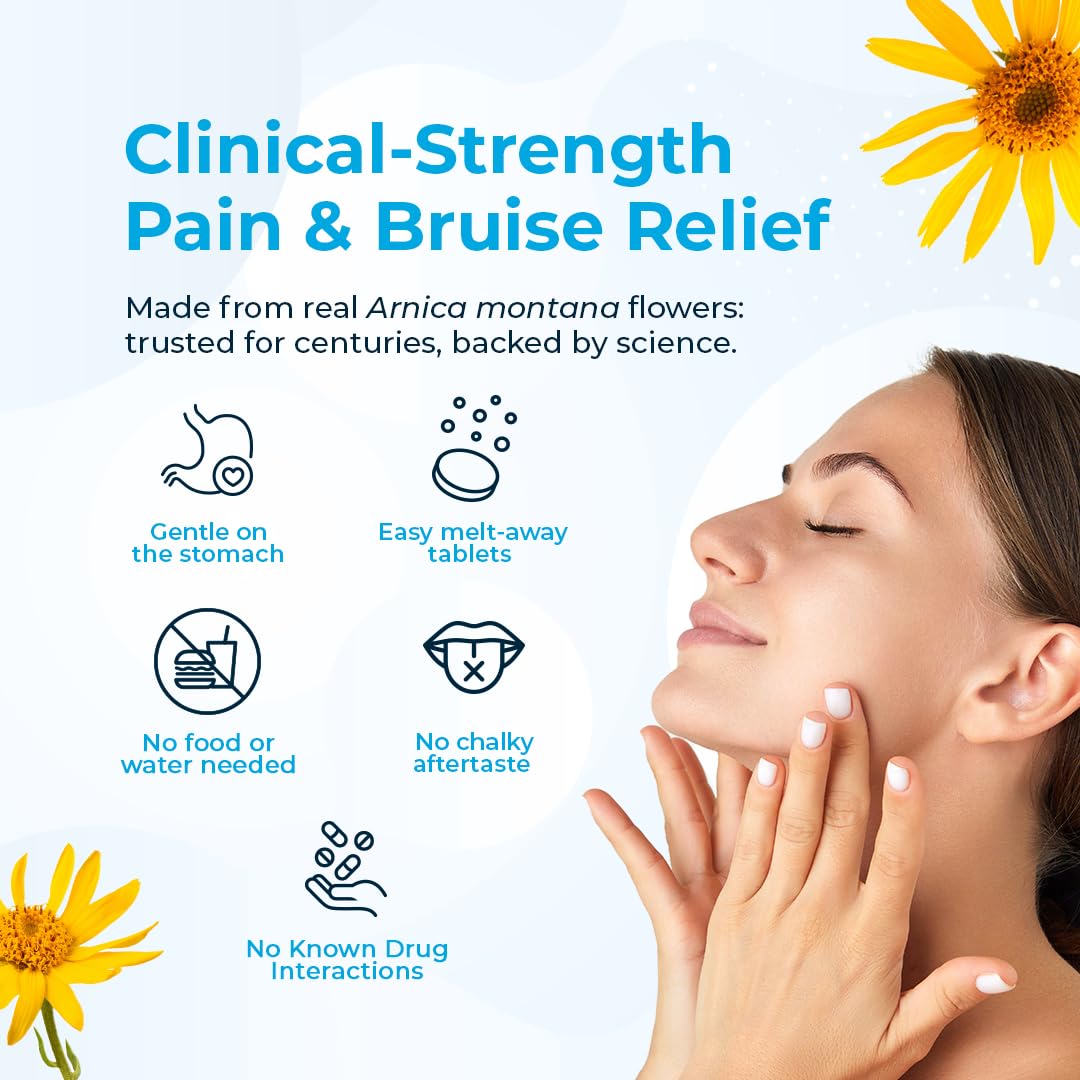VitaMedica Arnica Montana 30X Homeopathic Tablets for Bruising Pain and Swelling | Plant Based Formula | Recommended by Plastic Surgeons | Natural Recovery Surgery Or Injury | 3 Pack | 150 Servings VitaMedica Au supplements