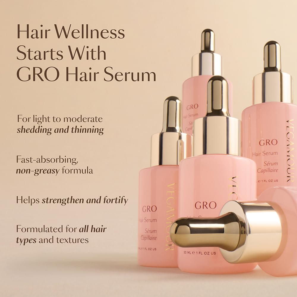 Vegamour GRO and Shine Kit Includes GRO Hair Serum & HYDR-8 Weightless Repair Oil for Fine or Thinning Hair VEGAMOUR Au supplements