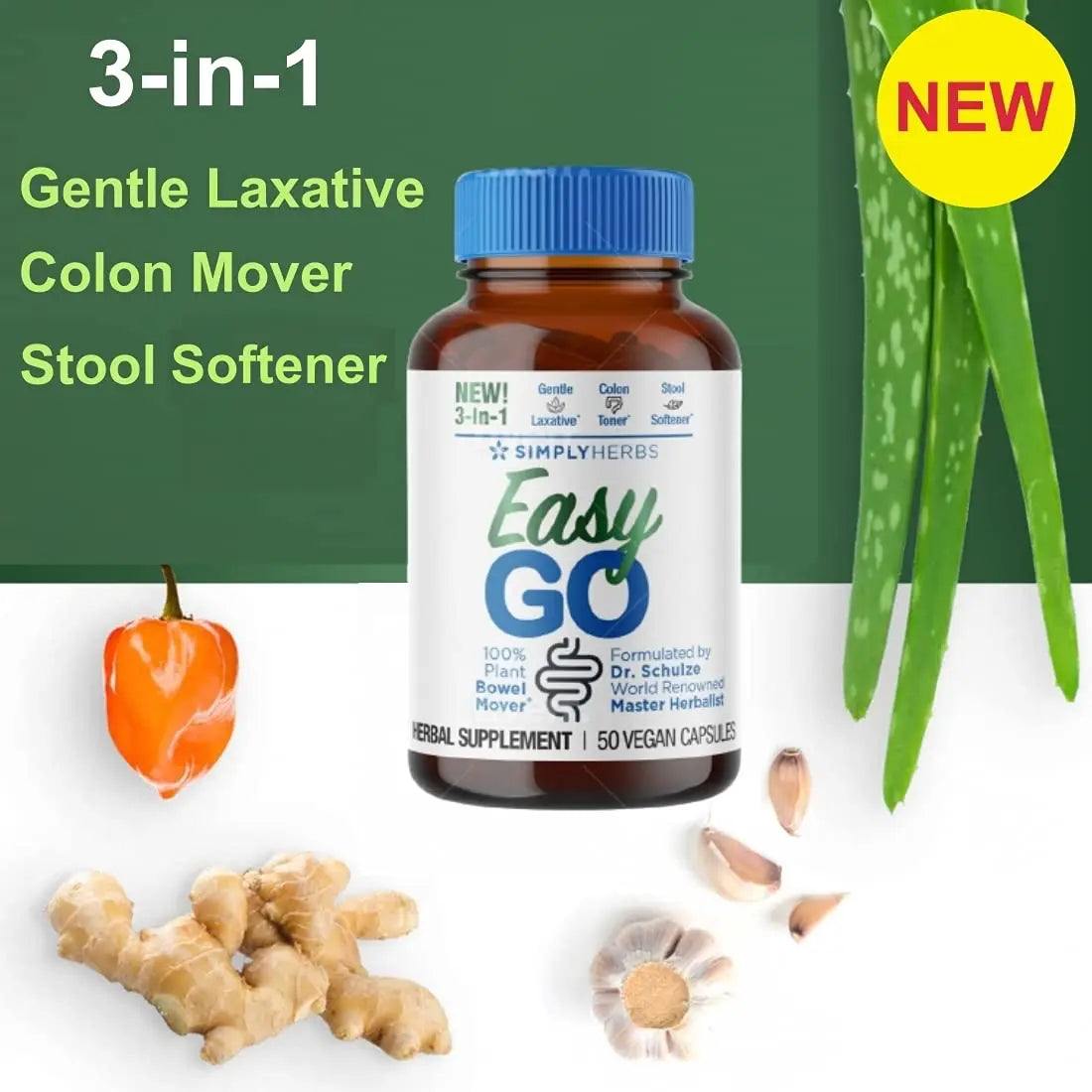 Dr. Schulze's Easy GO Bowel Mover - Formulated Gentle Laxative, Colon Toner & Stool Dr. Schulze's Au supplements