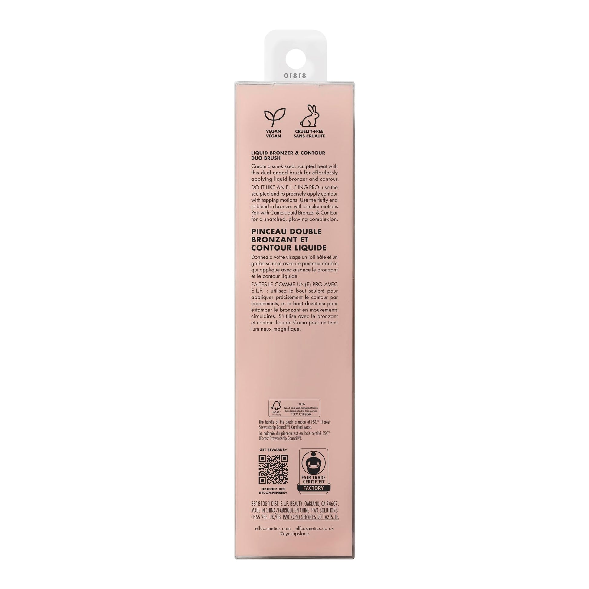 e.l.f. Liquid Bronzer & Contour Duo Brush, Silky Highly Pigmented Formula with Dual-ended Makeup Brush, Synthetic Bristles, 100% Vegan and Cruelty-Free e.l.f. Au supplements
