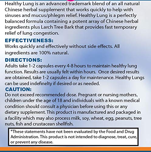 Healthy Lungs 120 Capsules - Improve Lung Function, Breathe Better, Stop Mucus, Phlegm and Allergies Quickly. Get Relief Fast with Healthy Lungs an All Natural Lung Health Supplement Serrasolv 360 Au supplements