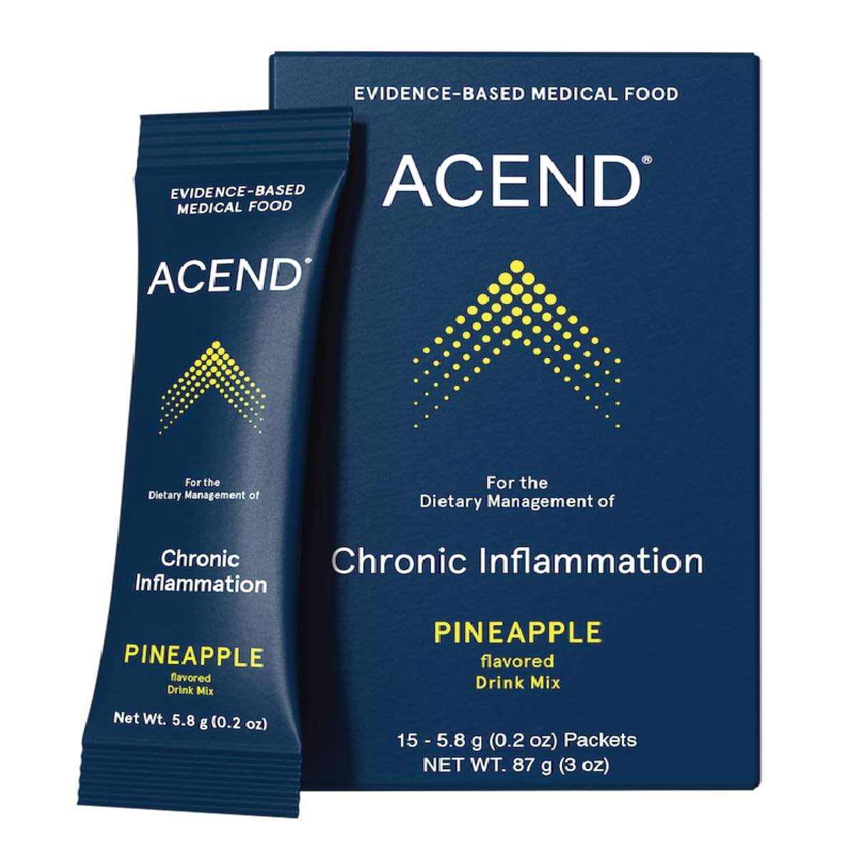 ACEND Advanced Inflammatory Support Powdered Drink Mix | Evidence-Based Polyphenols + Prebiotic Fiber + Probiotics | D3+K2, Minerals & Electrolytes | Non-GMO ACEND Au supplements