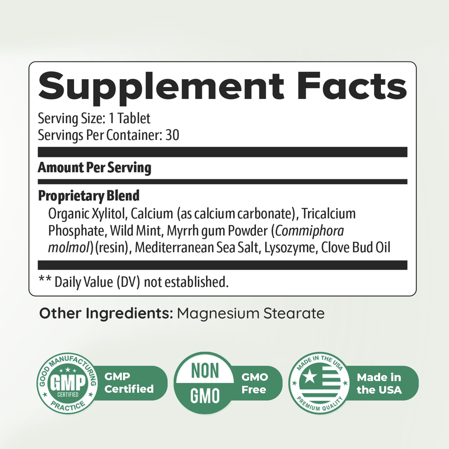 Power Bite Tablets – Mineral Complex with Calcium, Xylitol, Myrrh & Clove Oil – Natural Chewable Formula – Made in USA, Non-GMO, GMP Certified – 30 Tablets – 3 Month Supply Nature’s NutriWave Au supplements