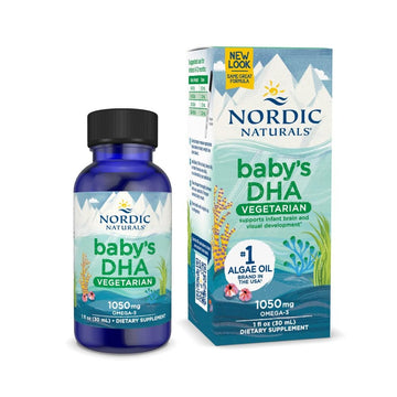 Nordic Naturals Baby’s DHA Vegetarian, Unflavored - 1050 mg Plant-Based Omega-3-1 oz - Supports Brain & Vision Development in Babies - Non-GMO, Vegan - 15 Servings Nordic Naturals Au supplements