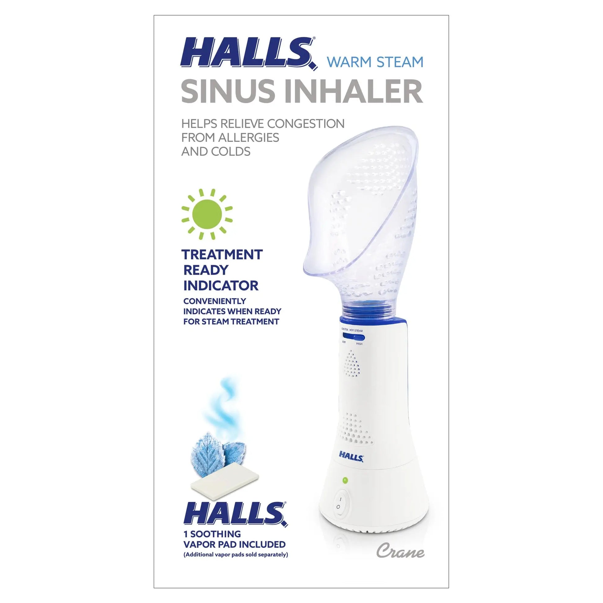 Crane x HALLS Corded Personal Steam Inhaler for Sinus, Congestion, Cough, & Cold Relief Crane Au supplements