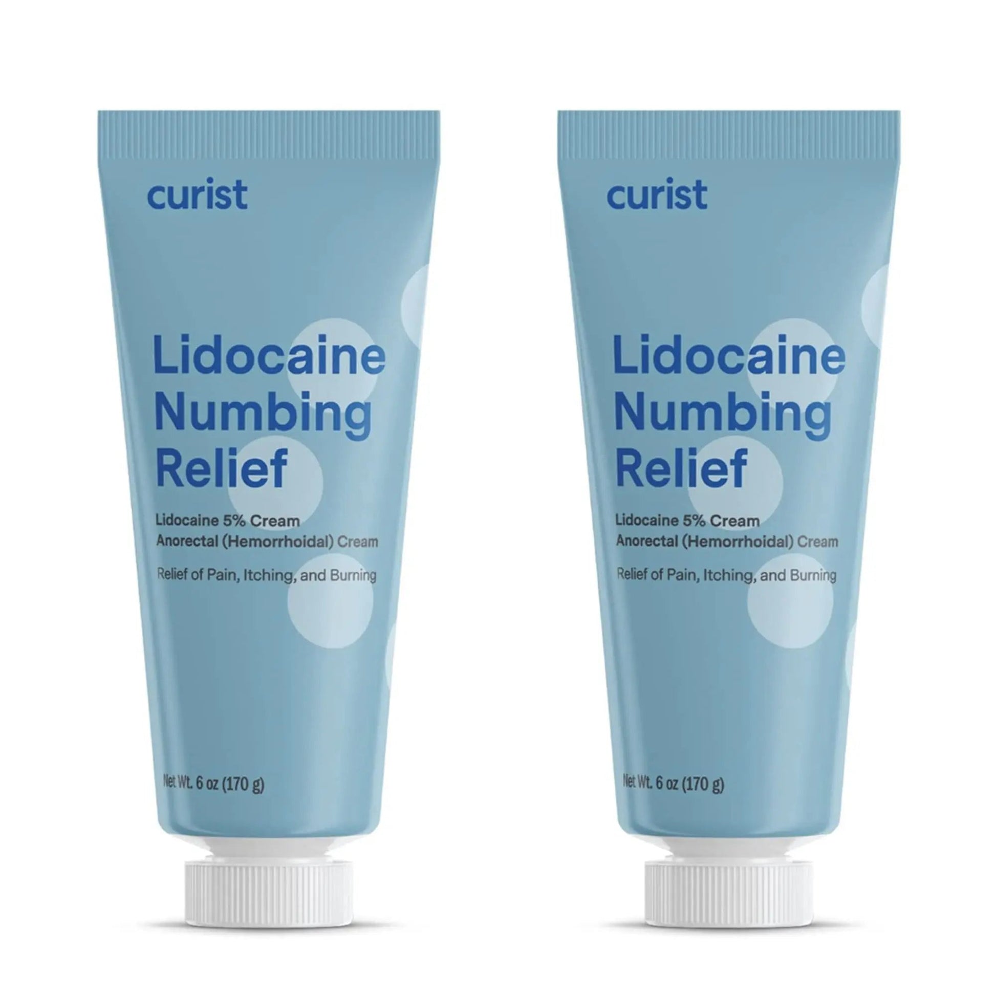 Curist 5% Lidocaine Cream Maximum OTC Strength Topical Pain Relief OTC - 12 oz (Pack of 2) XL Tube 5 Percent Lidocaine Numbing Cream to Numb Effectively (2 Pack - 6 oz Tube) Curist Au supplements
