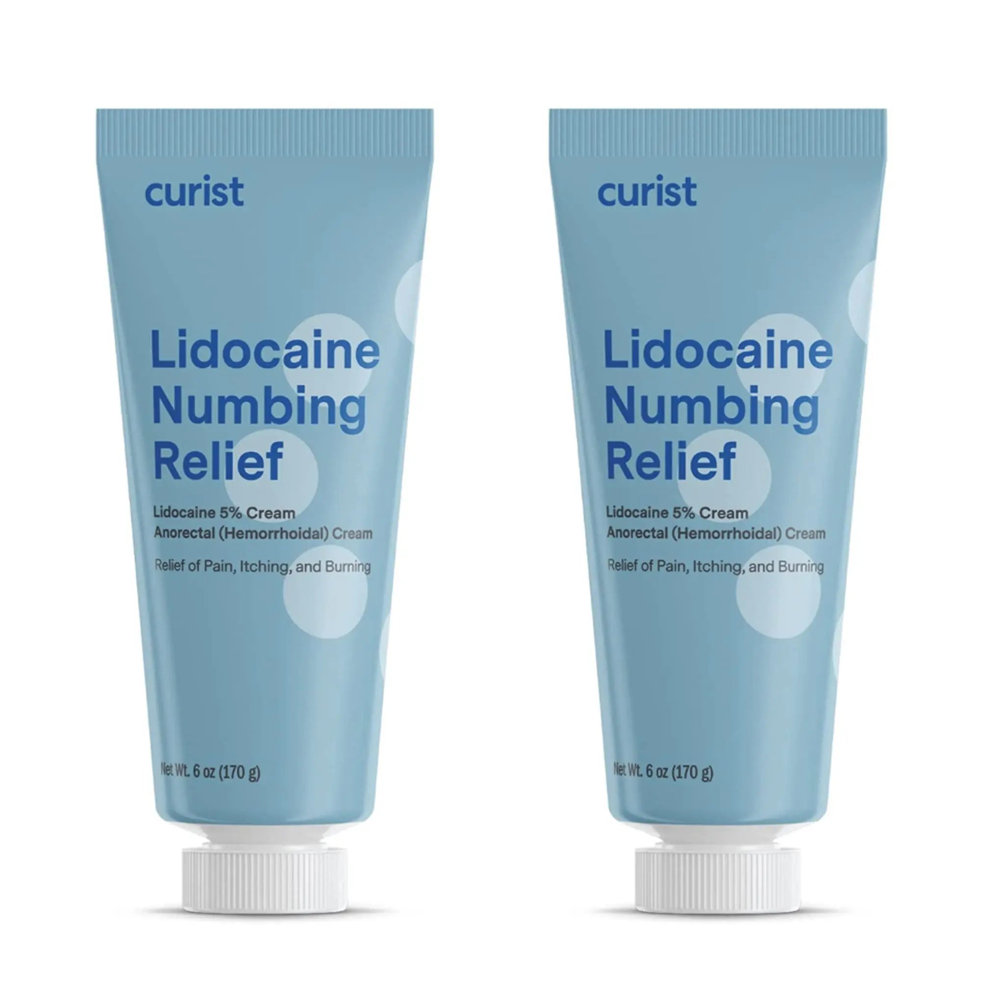 Curist 5% Lidocaine Cream Maximum OTC Strength Topical Pain Relief OTC - 12 oz (Pack of 2) XL Tube 5 Percent Lidocaine Numbing Cream to Numb Effectively (2 Pack - 6 oz Tube) Curist Au supplements