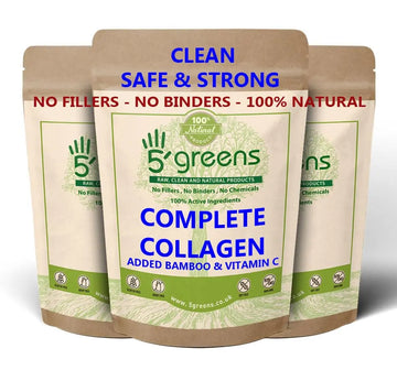 Marine Collagen Capsules 2400mg - Collagen Capsules with Bamboo & Vitamin C 5greens Au supplements