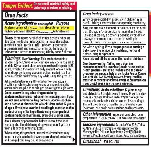 Percogesic Aspirin Free Pain Relief Tablets, Extra Strength, Acetaminophen and Diphenhydramine, 40 ct (Pack of 1) Percogesic Au supplements