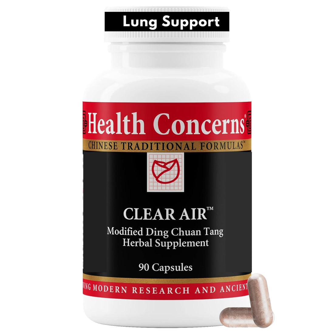 Health Concerns Clear Air - Cough & Phlegm Support Supplement - Marshmallow, Apricot, Bitter Orange, Garlic, Skullcap & More - Increases Oxygen Capacity & Reduces Mucus - 90 Capsules Health Concerns Au supplements