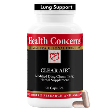 Health Concerns Clear Air - Cough & Phlegm Support Supplement - Marshmallow, Apricot, Bitter Orange, Garlic, Skullcap & More - Increases Oxygen Capacity & Reduces Mucus - 90 Capsules Health Concerns Au supplements