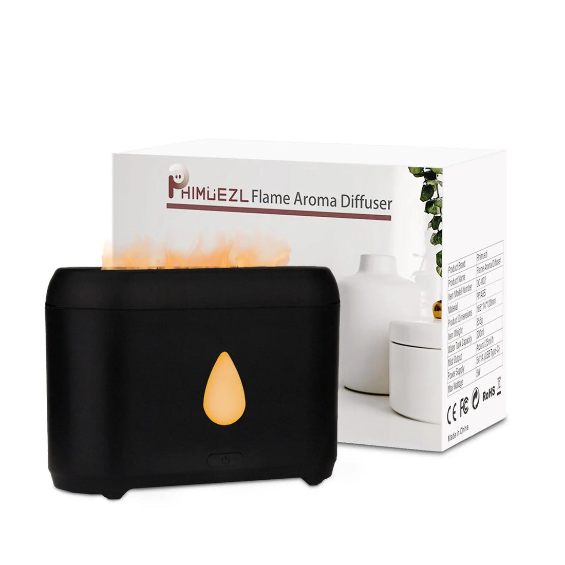 200ml Compact Small Flame Diffuser for Essential Oil (Black) Phimuezl Au supplements