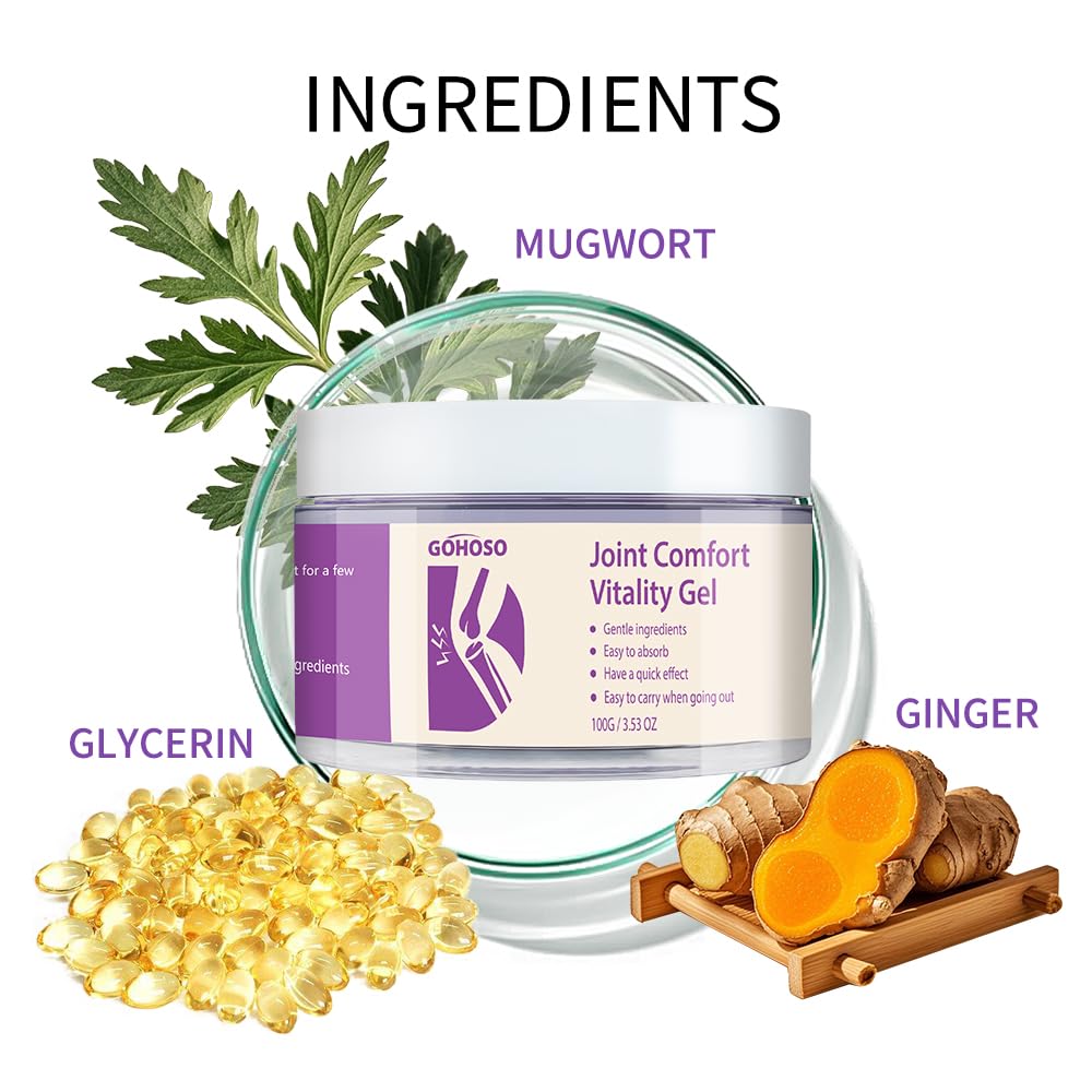 Joint Purple Gel, Cooling Massage Cream with Turmeric for Back, Neck, Joints & Muscles – Hydrating Gel for Active Lifestyles ENVISHA Au supplements